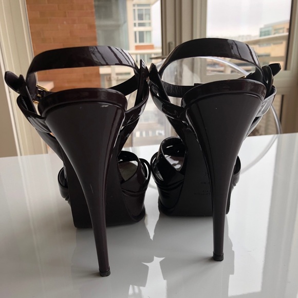 SAINT LAURENT TRIBUTE PLATFORM SANDAL- WORN ONCE - Picture 5 of 6